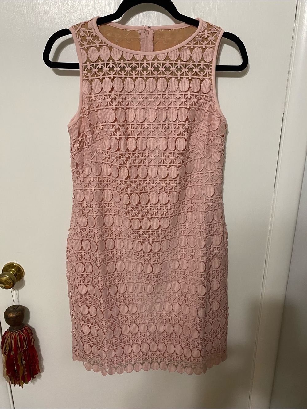 Lauren Ralph Lauren Blush Pink Sleeveless Lace Shift Dress